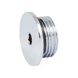 SCHLOSSER replacement plug assembly for heater tee, model 205.01, chrome finish