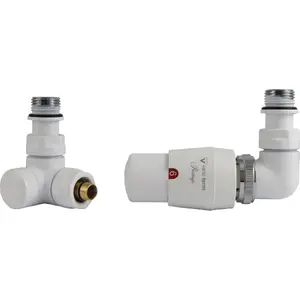 Radiator valve set Varioterm Vision thermostatic left white VIGS0206CFK/L