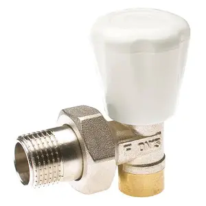 Angled radiator valve FERRO ZG5LY 1/2" — thermostatic connection, angled fitting