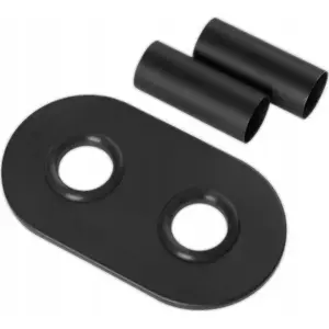 Escutcheon plate INVENA UA-12-C15 black for Duoplex fittings