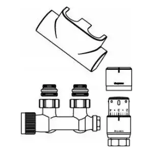 Angle Multiblock Connection for Radiators Oventrop Zest. Przyl. Multiblock (chrom)