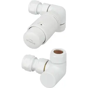 Thermostatic Radiator Valve Set INVENA CD-25-B15 axial 1/2" white