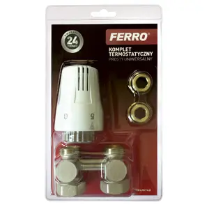 Thermostatic valve set FERRO ZTV01 — simple universal radiator valve set
