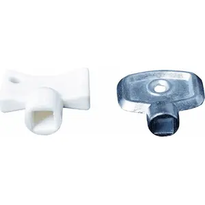 Metal key for radiator air vents H type, 20-402-001-000, durable metal construction