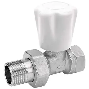 Radiator straight valve FERRO ZG2Y 1/2" — simple connection for heating systems