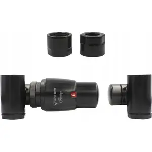 Radiator valve set Varioterm Integra left-side, matte black