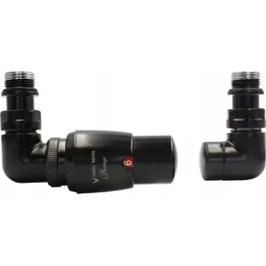 Radiator valve set Varioterm Vision thermostatic left, matte black