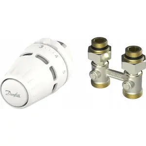 Thermostatic valve set DANFOSS Regus M30x1.5 + RLV-KB 1/2" straight – 2-piece kit