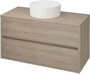 Bathroom vanity cabinet CERSANIT Crea 99.4 cm oak finish for under-sink installation