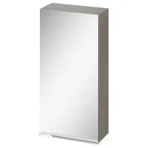 Bathroom mirrored cabinet CERSANIT S522-011 VIRGO 40 gray with chrome handle, assembled