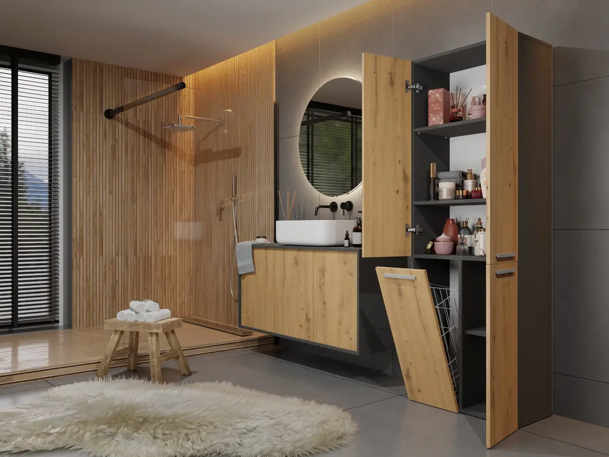 Topeshop NEL 1K DD ANT/ART KP bathroom storage cabinet NEL 1K DD ANT/ART KP Photo 6