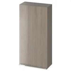 Wall cabinet CERSANIT Virgo 40 S522-037, wall-mounted bathroom cabinet 40 cm, grey, chrome handle, assembled