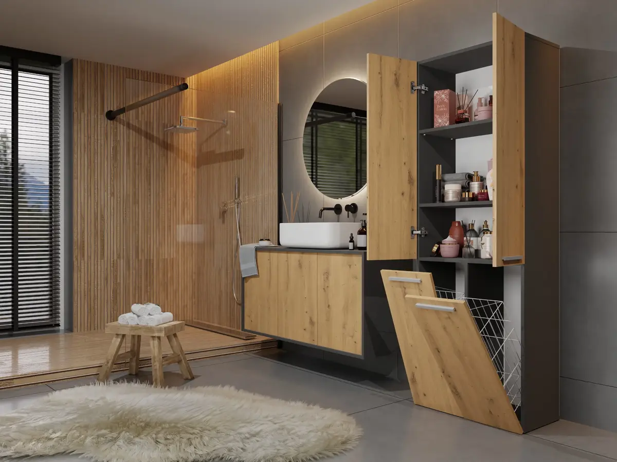 Topeshop NEL 2K DD ANT/ART KP bathroom storage cabinet NEL 2K DD ANT/ART KP Photo 5