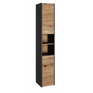 Topeshop S30 ANTRACYT/ARTISAN шкафчик для ванной комнаты