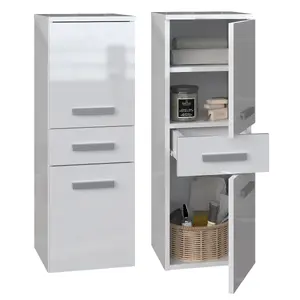 Topeshop NEL V DDS BIEL POŁ шкафчик для ванной комнаты Белый