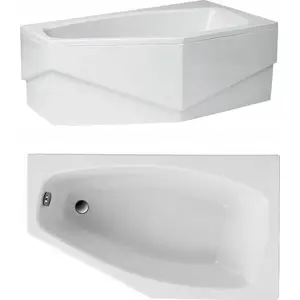 Bathtub panel Polimat MARIKA 140 x 80 cm left-side access