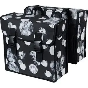 Double city bag Basil MARA XL SPHERE 35L with Universal Bridge System, waterproof, black/grey