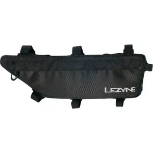 Сумка на раму велосипеда Lezyne Frame Caddy — компактная чёрная, крепится на раму