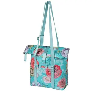Basil rear rack bag Bloom Field Shopper 15–20 L, sky blue