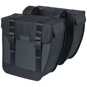 Двойная велосумка Basil Tour XL Waterproof 35 л с Universal Bridge System, чёрная