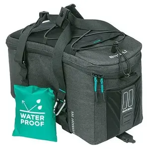 Сумка на багажник Basil Discovery 365D TrunkBag MIK M 9 л — водонепроницаемая, черная melee