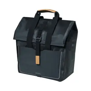 Basil Urban Dry Aizmugure Velo soma 25 L Brezenta Melns