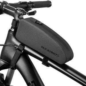 Velosipēda rāmis soma Rockbros AS-019 ūdensnecaurlaidīga 1,5 L melna