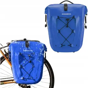 Bike trunk bag Rockbros 30140022004 waterproof 25–32 L blue