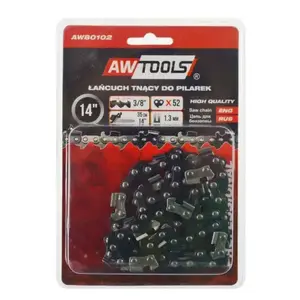AWTools chainsaw cutting chain 35 cm (14") 3/8" pitch 1.3 mm gauge 52 links AW80102