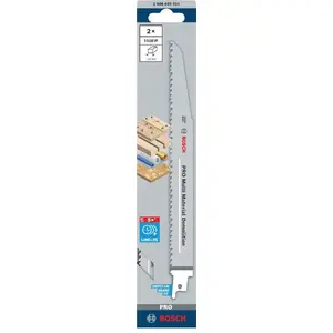 Полотно для сабельной пилы Bosch S1110VF PRO Multi Material Demolition 1,6 x 22 x 225 мм, 2 шт.