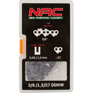 Цепь для бензопилы NAC 16" 57 звеньев 3/8" x 1,3 мм