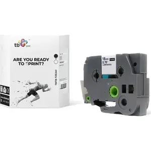 Label tape TB Print TBTB-TZE241 for Brother, black on white, 18 mm x 8 m, 1 pc