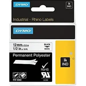 Label tape Newell Dymo S0718210 white 12 mm for label makers