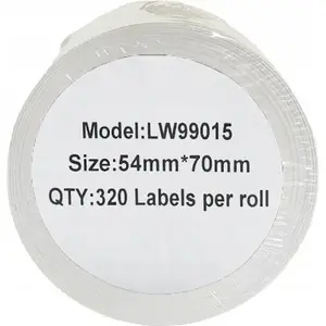 Этикетки Dymo LW 99015 54 мм x 70 мм 320 шт черный на белом — заменитель (S0722440)