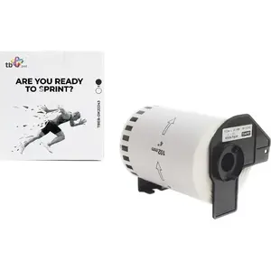 Label roll TB Print TBEB-DK22243 for Brother printers, black on white, 102 x 30.48 mm