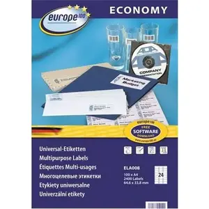 Labels Staples AVERY universal ECONOMY 64.6×33.8 mm white, 100 sheets