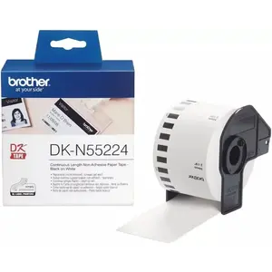 Этикет-лента Brother DK-N55224 совместимая 54 мм x 30,48 м черный на белом