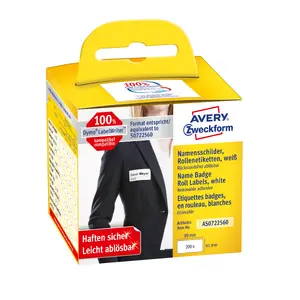 Avery AS0722560 self-adhesive label Rounded rectangle Removable White 200 pc(s)