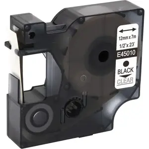 Lentes lente Strefa Drukarek Dymo D1 aizstājēja 12 mm x 7 m caurspīdīga ar melnu apdruku