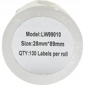 Этикетки Dymo LW 99010 28 мм x 89 мм 130 шт черный на белом, заменитель (ZDL-LW99010)