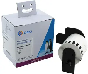 Label roll Brother DK-22212 replacement 62 mm x 15.24 m black on white
