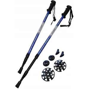 Trekinga nūjas CRIVIT salokāmas regulējamas nūjas nūjošanai 65–135 cm, pāris