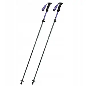 Trekinga nūjas Static Control alumīnija regulējamas 110–130 cm violetas