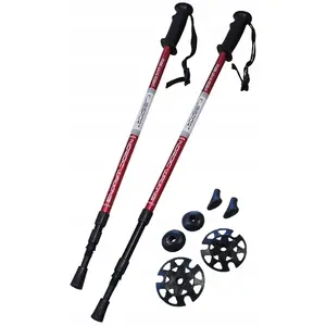 Trekinga nūjas CRIVIT salokāmas regulējamas Nordic Walking Kubisport 65–135 cm