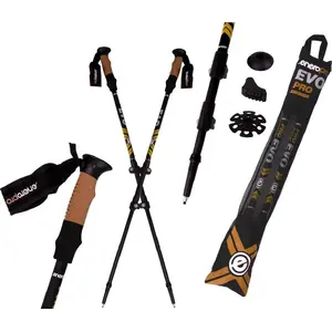 Nordic walking nūjas ar somu EVO Enero Pro, melns matēts