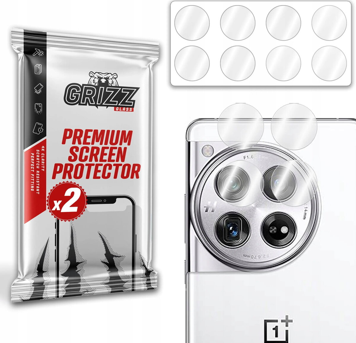 GrizzGlass HybridGlass aizsargstikls kamerai OnePlus 12