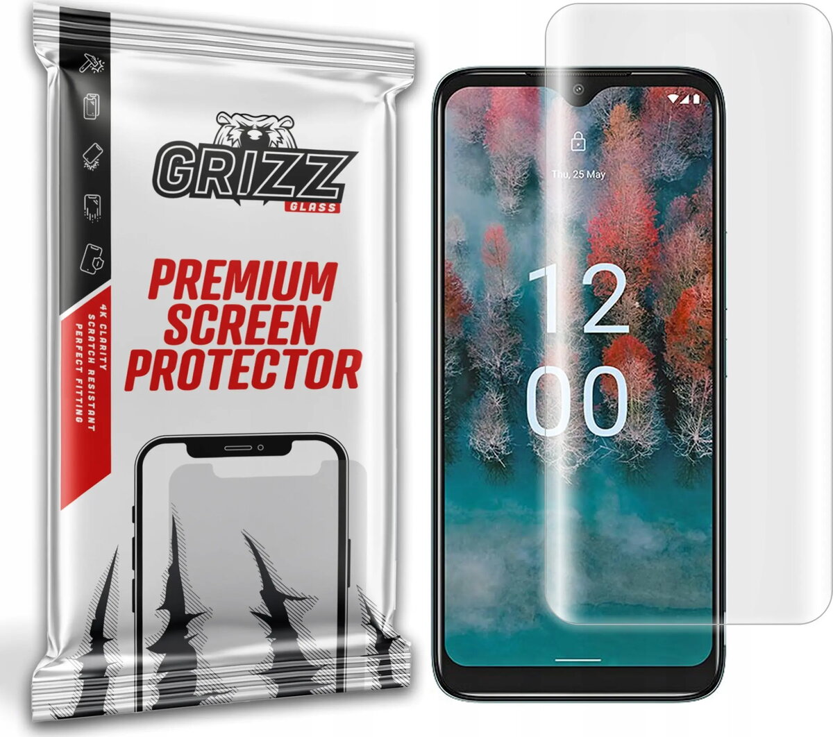 Ekrāna aizsargplēve GrizzGlass Hydrofilm priekš Nokia