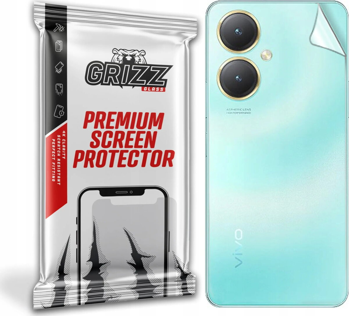 Aizmugures stikla aizsargplēve GrizzGlass SatinSkin priekš