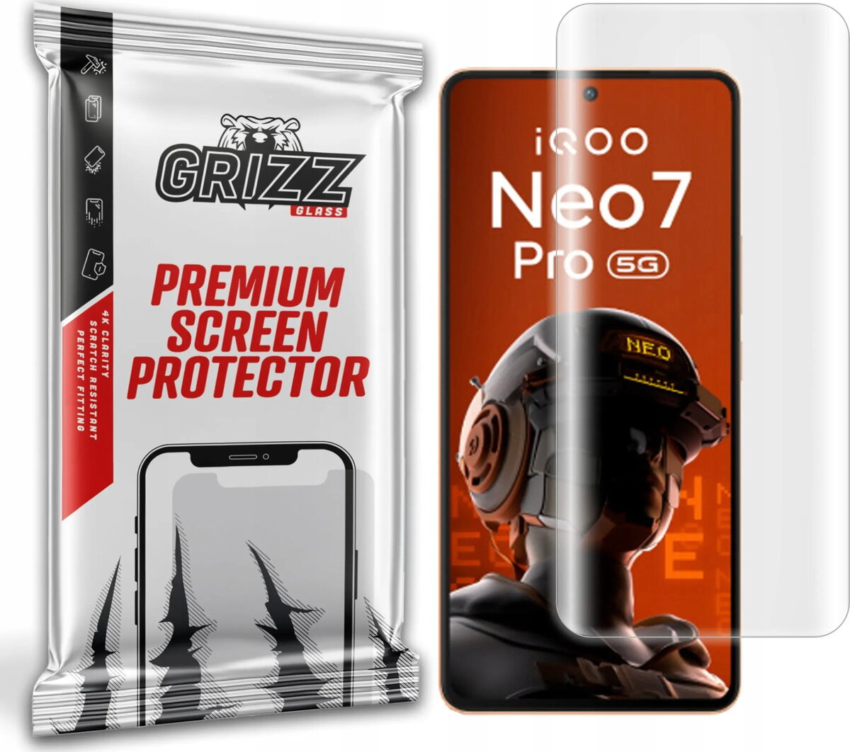 Ekrāna aizsargplēve GrizzGlass Hydrofilm priekš vivo