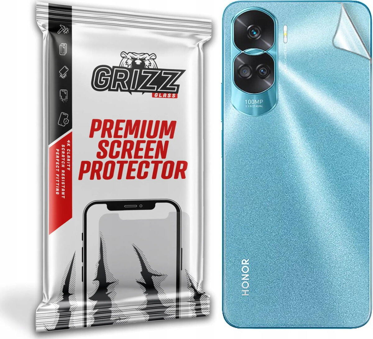 Aizmugures stikla aizsargs GrizzGlass SatinSkin priekš